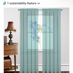 Elegant Sheer Blue Curtains